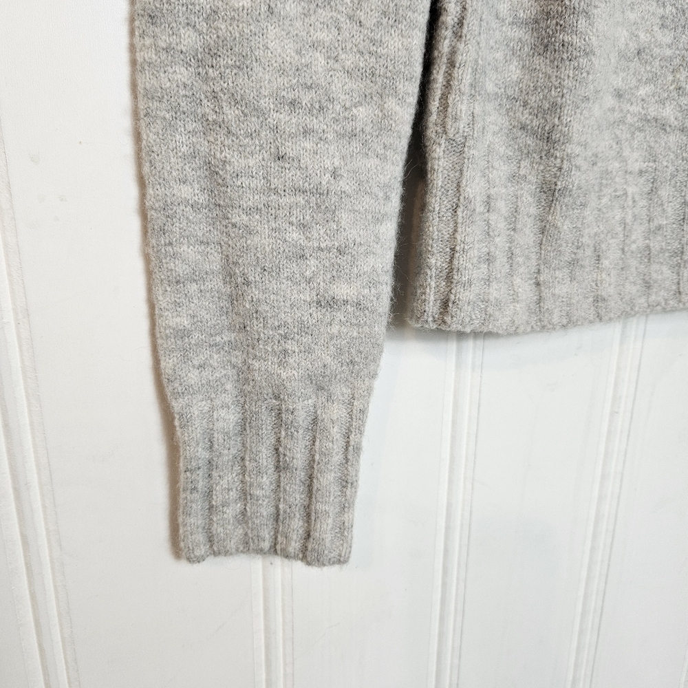 J. Crew Point Sur Gray Mock Neck Merino Wool Alpaca Blend Sweater Womens Size S - Picture 6 of 14